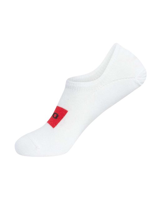 HUGO White 3 Pack Label Low Cut Socks for men