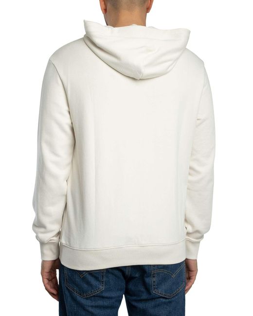 Napapijri White Box Logo Pullover Hoodie for men