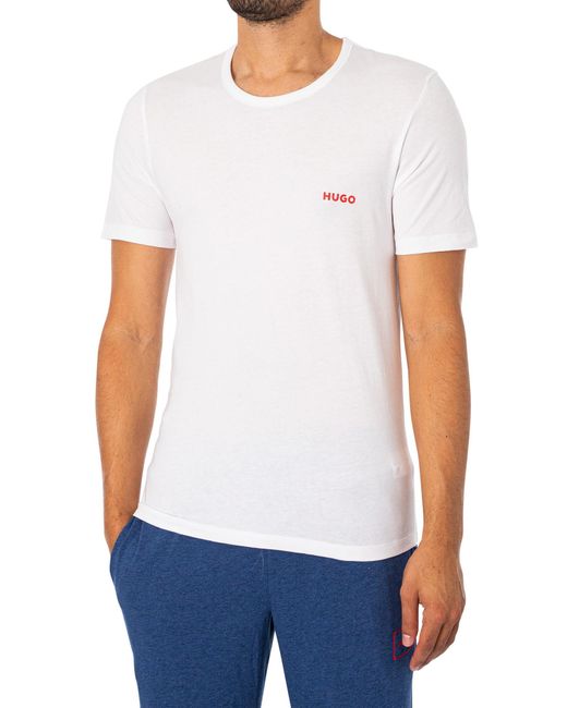 HUGO White 3 Pack Lounge T-shirts for men