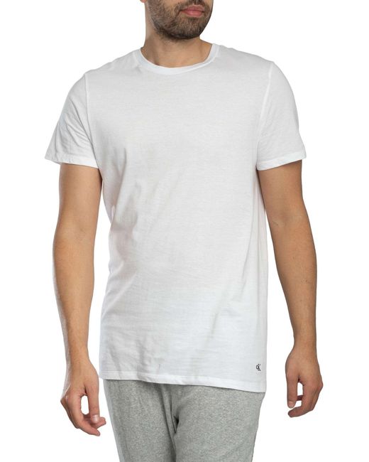 Calvin Klein Blue 3 Pack Lounge Classic T-shirt for men