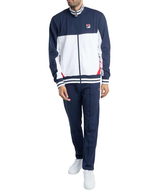 Fila Blue Molveno Pin Tuck Track Joggers for men