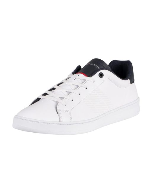 Tommy Hilfiger Multicolor Retro Tennis Cupsole Leather Trainers for men