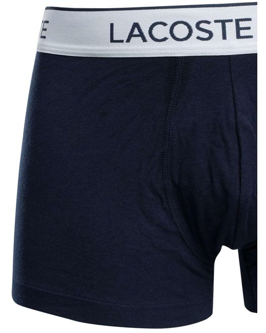 Lacoste Blue 3 Pack Trunks for men
