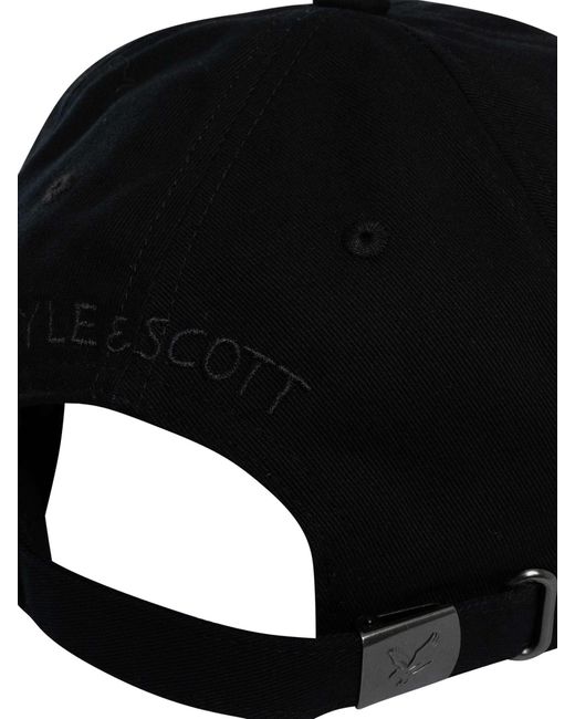 Lyle & Scott Black Logo Baseball Cap for men
