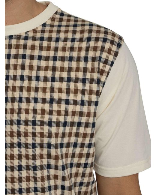 Aquascutum Multicolor Body Club Check T-shirt for men