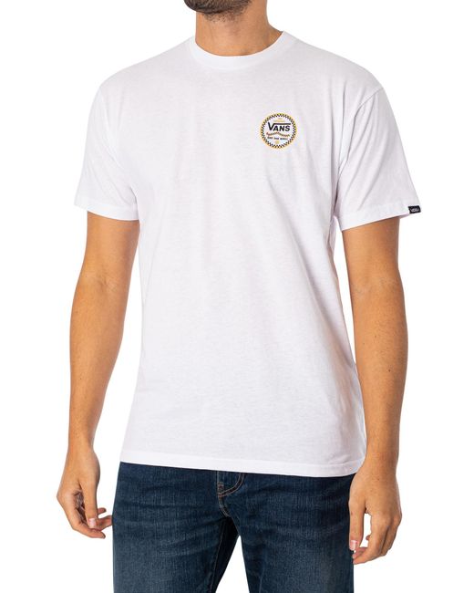 Vans White Lokkit Back Logo Graphic T-shirt for men