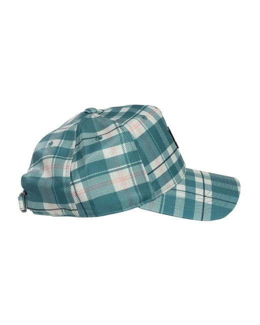Lyle & Scott Blue Printed Tartan Cap for men