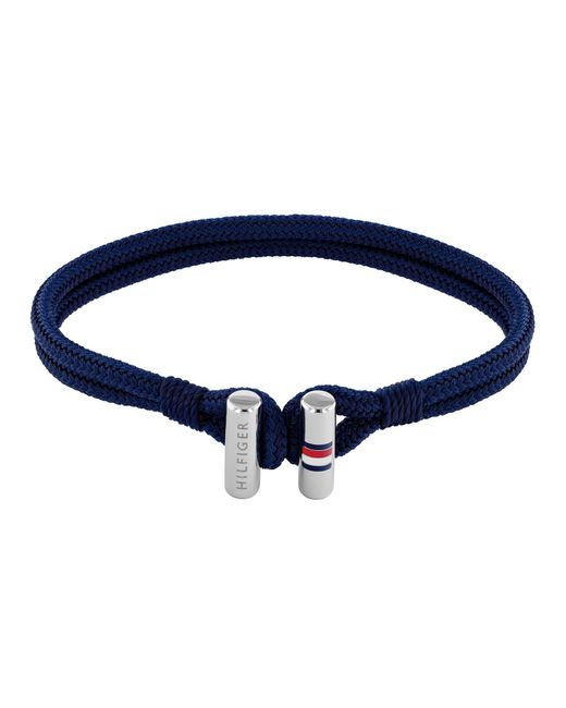 Tommy Hilfiger Blue Nylon Double Row Bracelet for men