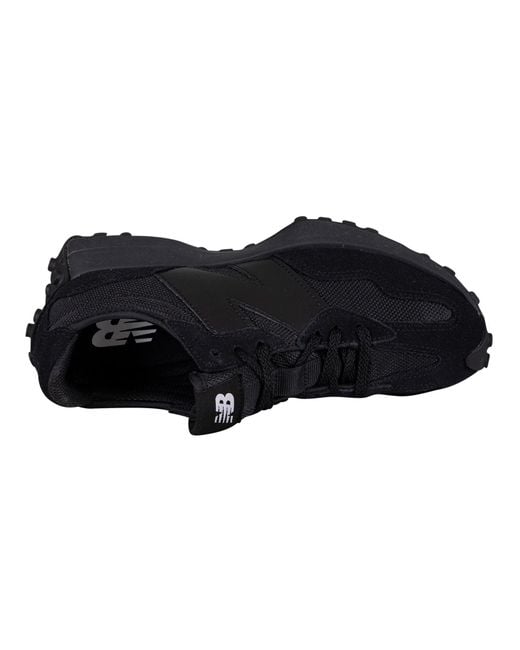 New Balance Black 327 Suede Trainers for men