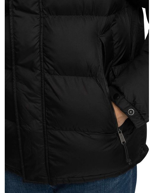 Superdry Black Hooded Tech Padded Jacket for men