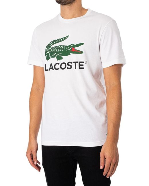 Lacoste White Graphic T-shirt for men