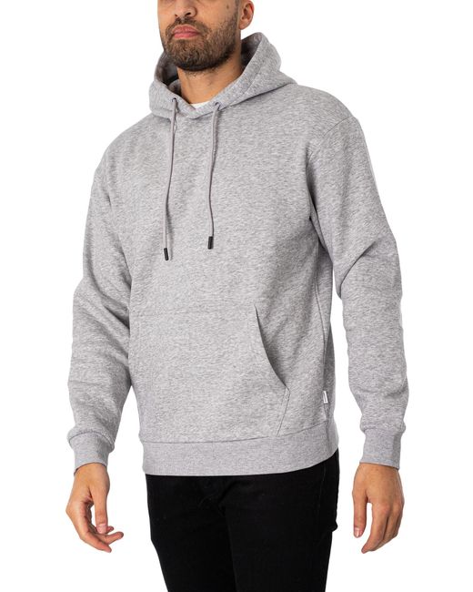 Jack & Jones Gray Bradley Pullover Hoodie for men
