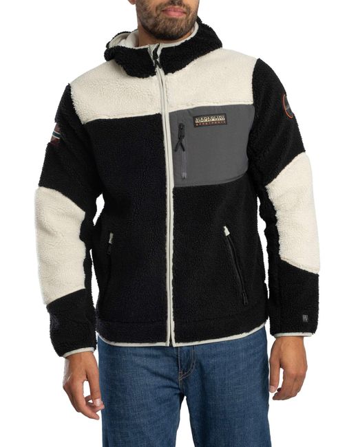 Napapijri Black Yupik Fleece Jacket for men