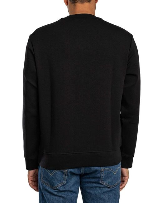 ARMANI EXCHANGE Black Logo Graphic Sweatshirt for men