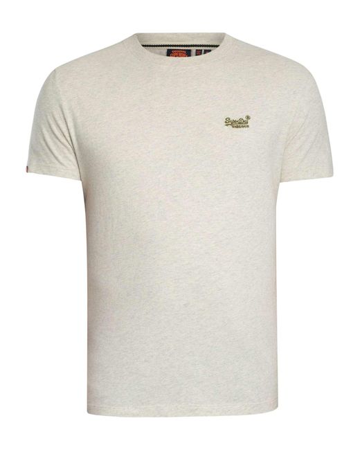 Superdry White Essential Logo Emb T-shirt for men