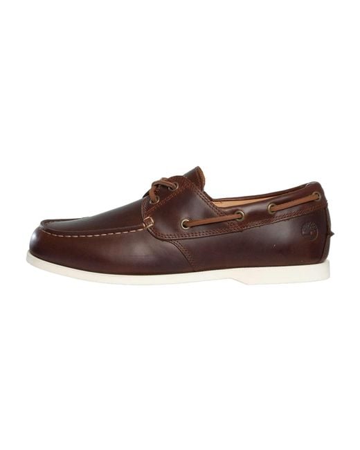 Timberland Brown Cedar Bay Essential Leather Boat Shoe for men