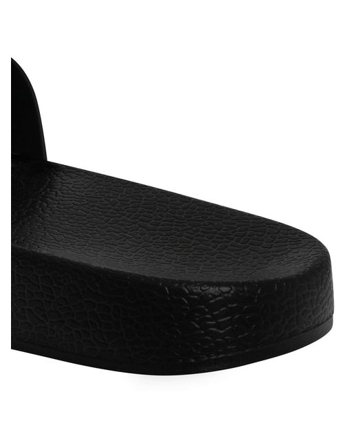 Superdry Black Premium Graphic Pool Sliders for men