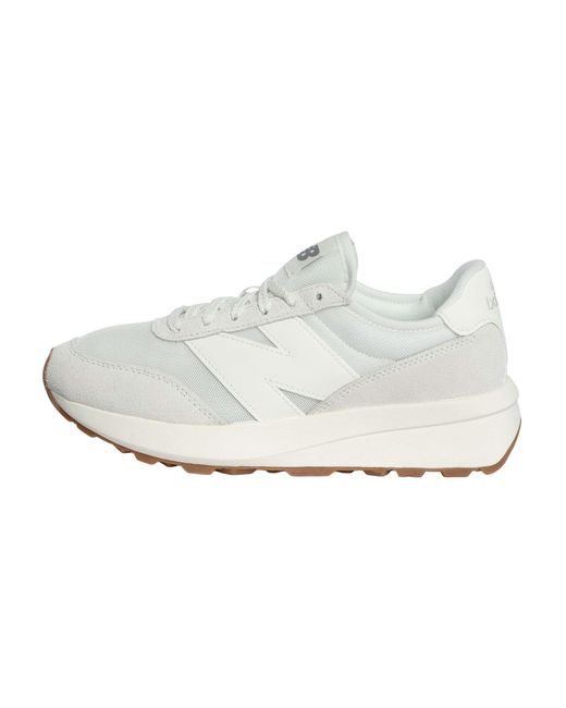 New Balance White 370 Mesh Trainers for men