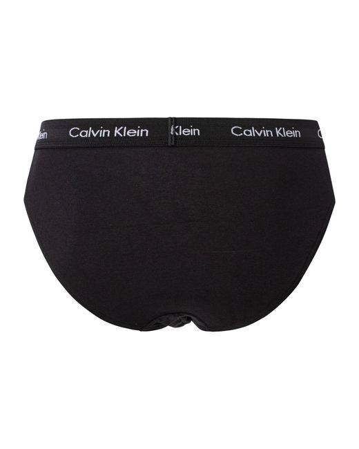 Calvin Klein Black 3 Pack Hip Briefs for men