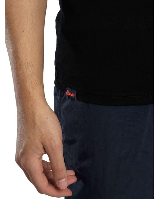Superdry Black Essential Logo Vest for men