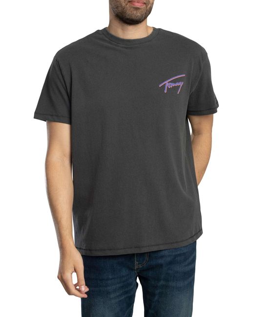 Tommy Hilfiger Gray Relaxed Faded Graphic T-shirt for men