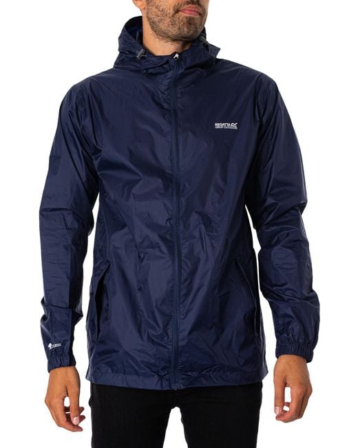 Regatta Blue Pack It Waterproof Jacket for men