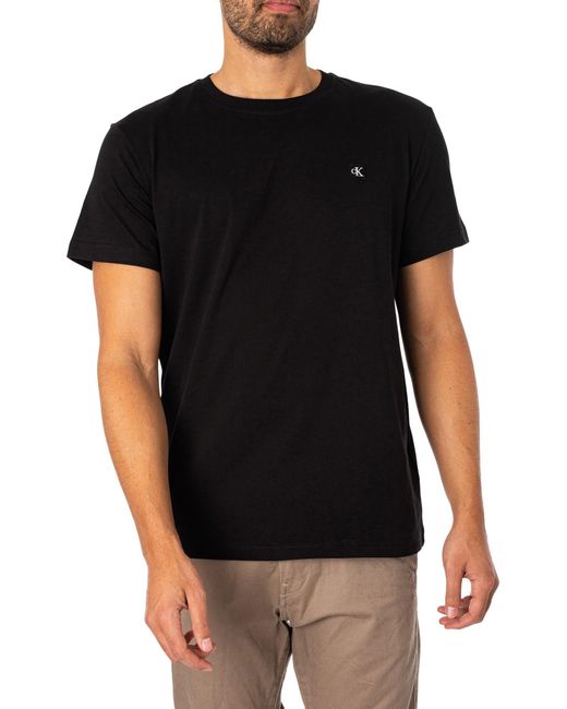 Calvin Klein Black Embro Badge T-shirt for men