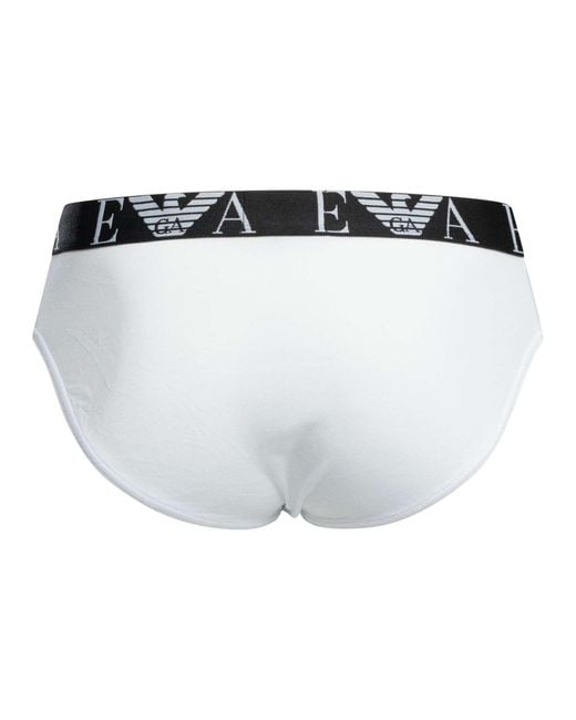 Emporio Armani Black 3 Pack Briefs for men