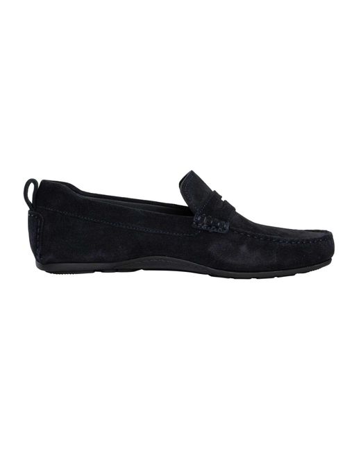 Tommy Hilfiger Blue Core Suede Driver Shoes for men