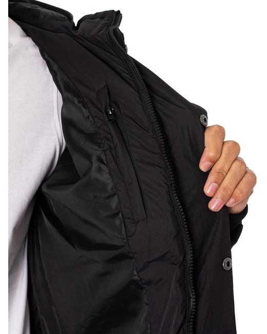 Sergio Tacchini Black Panne Puffer Jacket for men