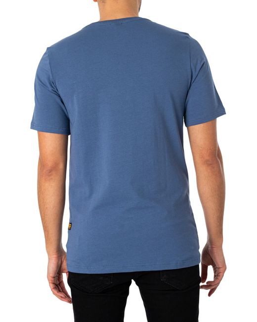 G-Star RAW Blue Slim Base T-shirt for men
