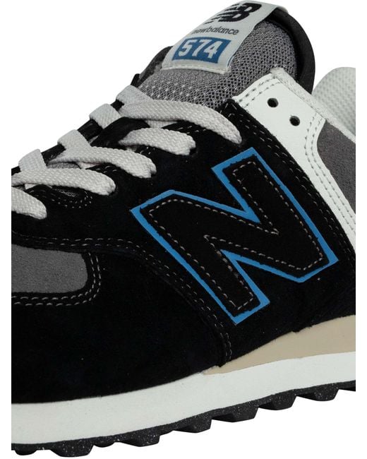 New Balance Blue 574 Suede Trainers for men