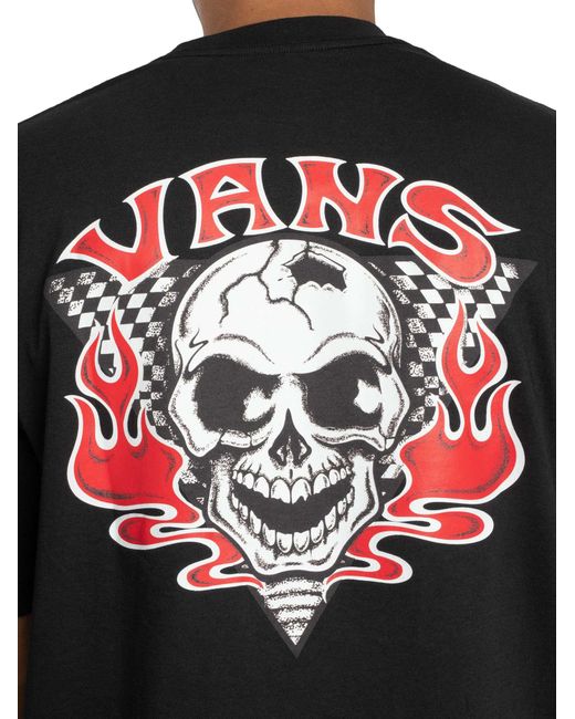 Vans Black Loose Blaze Head Back Graphic T-shirt for men