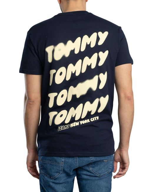 Tommy Hilfiger Blue Regular Bubble Back T-shirt for men
