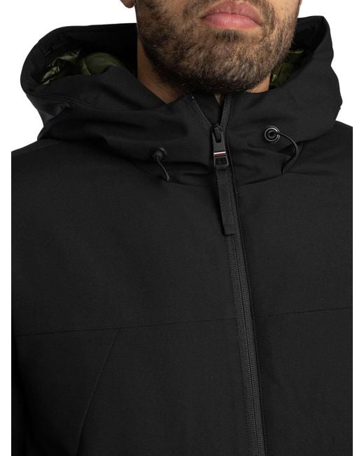 Tommy Hilfiger Black Tech Hooded Short Jacket for men