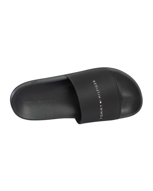 Tommy Hilfiger Black Core Pool Sliders for men