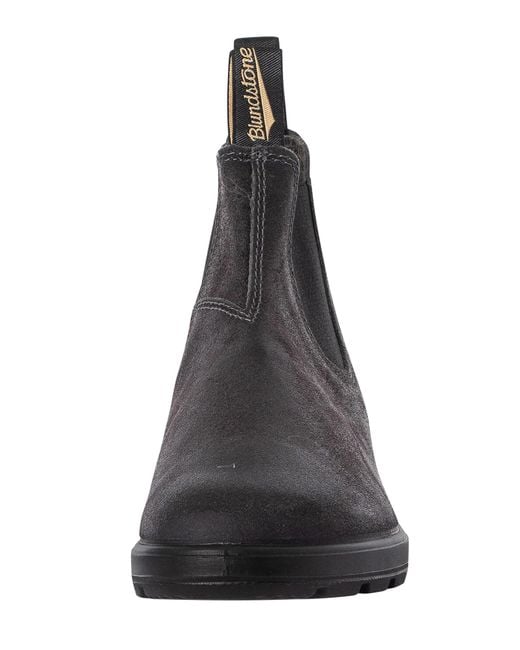 Blundstone Black Wax Suede Chelsea Boots for men
