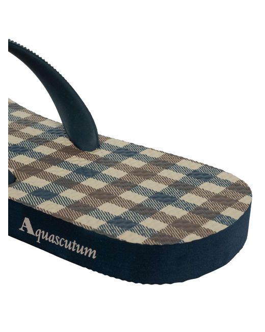 Aquascutum Blue Iconic Flip Flops for men