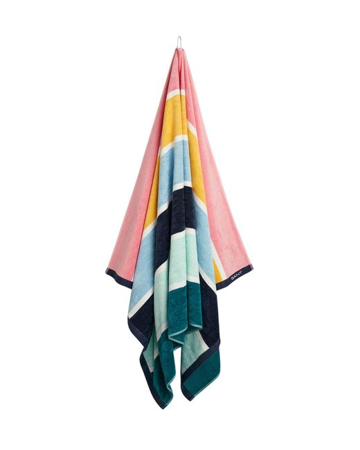 Gant Blue Multi Stripe Beach Towel for men