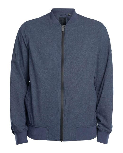 Ted Baker Blue Elmhurst Tech Bomber Jacket for men