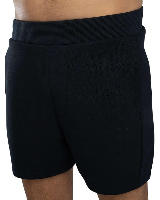 Lyle & Scott Blue Pique Track Sweat Shorts for men