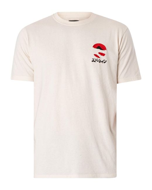Edwin White Kamifuji Chest T-shirt for men