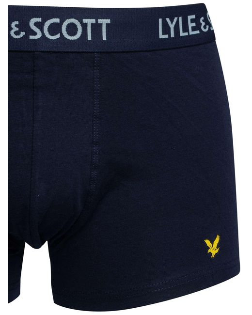 Lyle & Scott Blue 3 Pack Barclay Trunks for men