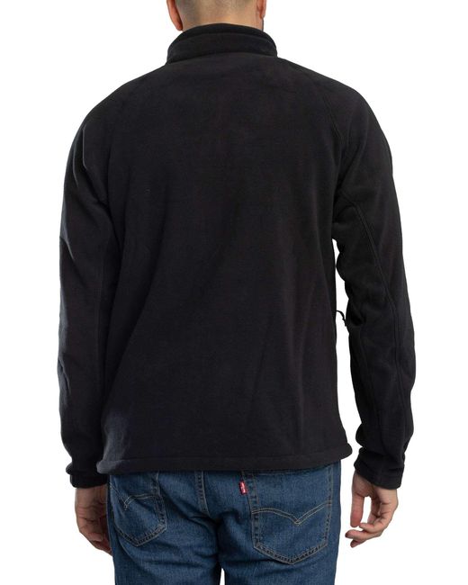 Columbia Black Fast Trek Zip Fleece for men
