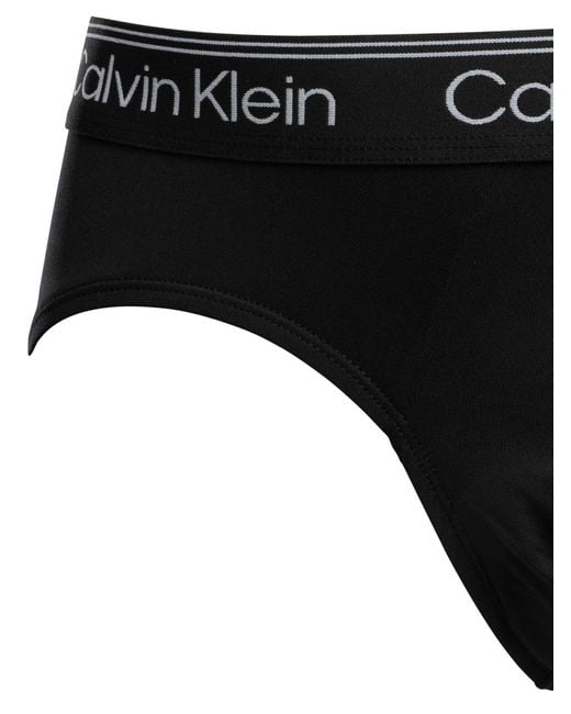 Calvin Klein Black 3 Pack Microfiber Stretch Hip Briefs for men
