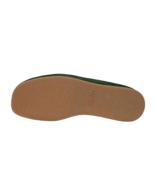 Clarks Green Wallabee Evo Suede Shoes for men