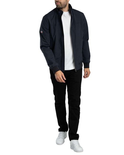 Superdry Blue Nylon Harrington Jacket for men