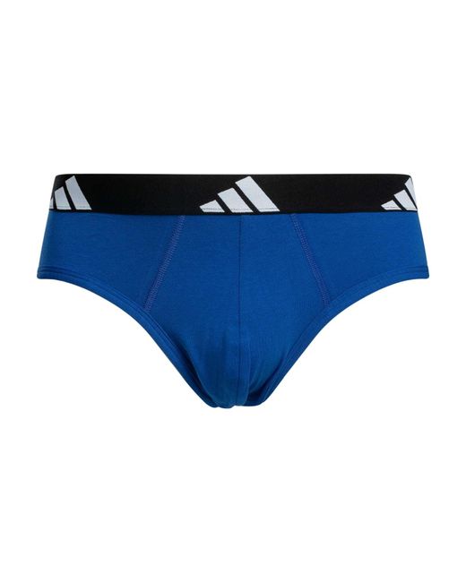 Adidas Blue 3 Pack Active Flex Cotton Briefs for men