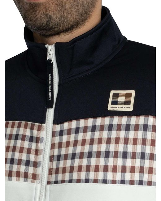 Aquascutum White Stripes Track Jacket for men