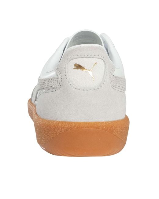 PUMA White Palermo Leather Trainers for men